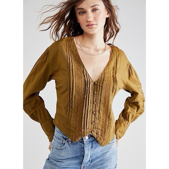 Free People Paula Blouse - Picture 1 of 10